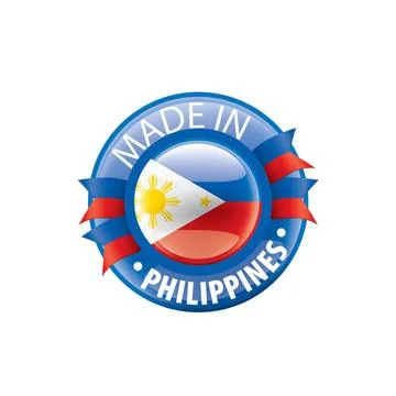 Philippines flag, vector illustration on a white background Philippines na... Stock Photos