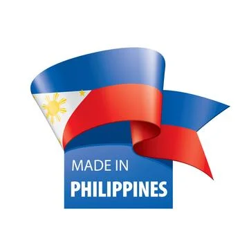 Philippines flag, vector illustration on a white background Philippines na... Stock Photos