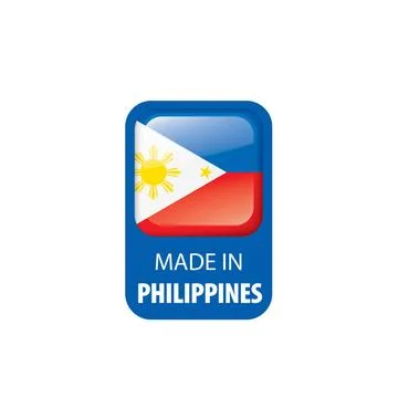 Philippines flag, vector illustration on a white background Philippines na... Foto stock