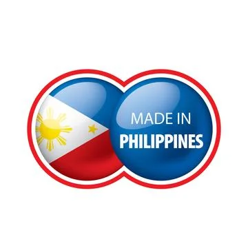 Philippines flag, vector illustration on a white background Philippines na... Foto stock