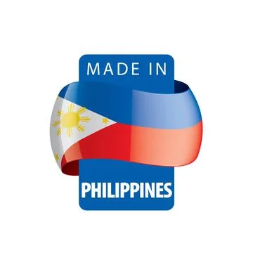 Philippines flag, vector illustration on a white background Philippines na... Stock Photos