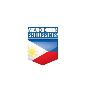 Philippines flag, vector illustration on a white background Philippines na... Foto stock