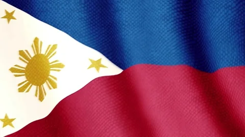 Philippines flag waving animation Stock Footage 77615635