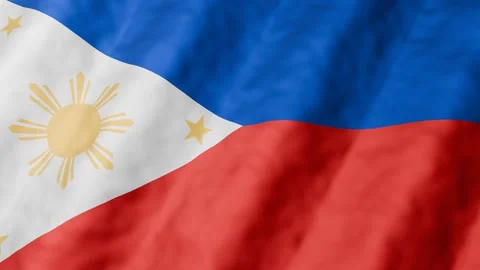 Philippines Flag Waving Seamless Loop 4K 3D Animation Background Stock Footage 330042683