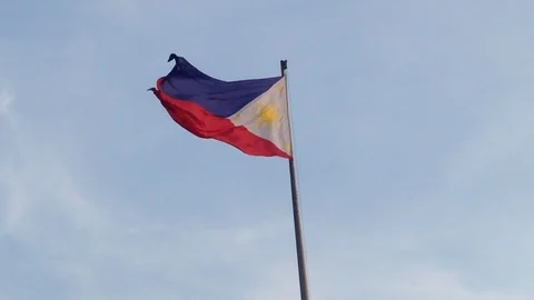 Philippines flag waving in the wind 库存影片 81158064