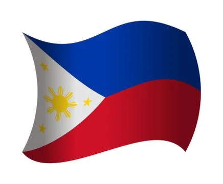 Philippines flag waving in the wind Stock Illustration