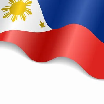 Philippines flag wavy abstract background. Vector illustration. Stock Illustration