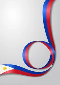 Philippines flag wavy background. Vector illustration. Stock Illustration