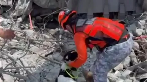 Philippines: Four Bodies Recovered From Collapsed Angeles City Building A... Stock Footage 336223598