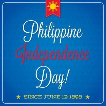 Philippines Independence Day card in vector format. Stock Illustration