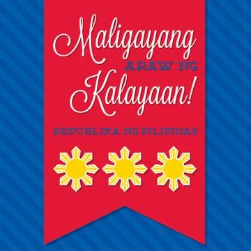 Philippines Independence Day card in vector format. Stock Illustration