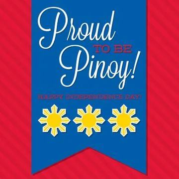 Philippines Independence Day card in vector format. Stock Illustration
