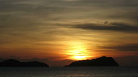 Philippines island sunset time lapse Stock Footage 35684502
