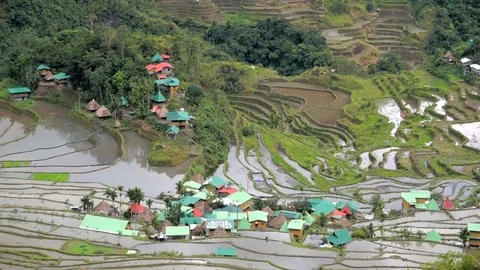 Philippines, Luzon, Batad Village Видео 104207513