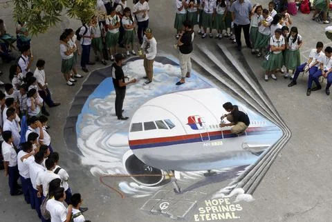 Philippines Malaysia Missing Plane - Mar 2014 스톡 사진