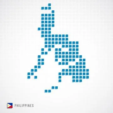 Philippines map and flag icon Illustrazione stock