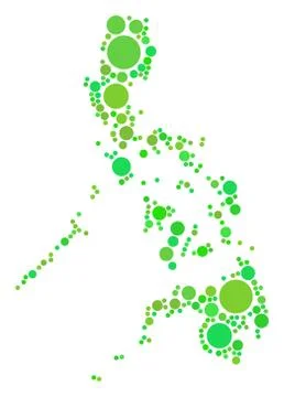Philippines Map Collage of Circles Stock Illustration