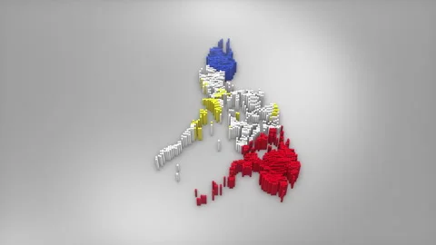 Philippines Map with Flag Intro Background Stock Footage 315163972