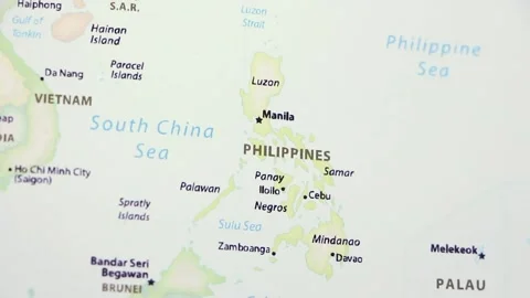 Philippines on a Map Stock Footage 99708181