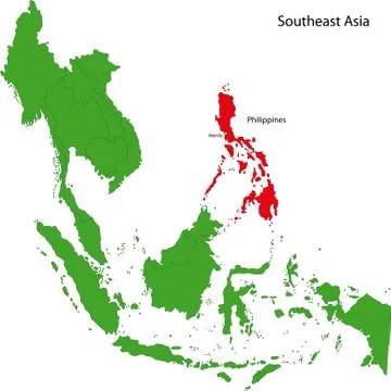 Philippines map Stock Illustration