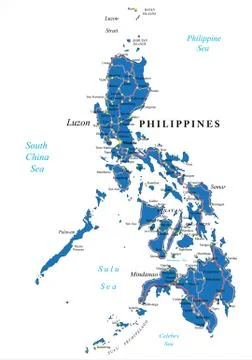 Philippines map Stock Illustration