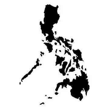 Philippines Map Silhouette Vector illustration eps 10 스톡 일러스트