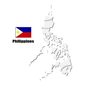 Philippines map on white background. vector illustration. Stock Illustration