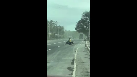 Philippines: Mayon Volcano on Alert Level 3 Triggers Ashfall in Camalig Stock Footage 328520349