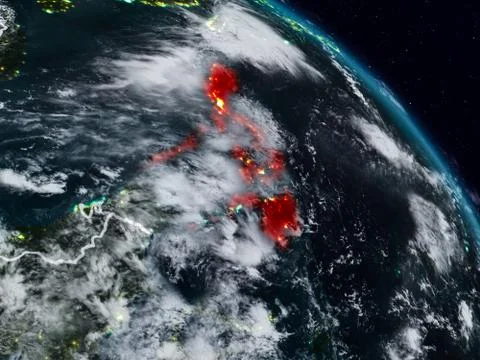 Philippines at night Stock Illustration