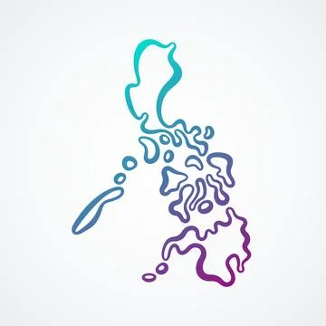 Philippines - Outline Map Stock Illustration