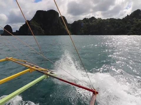 Philippines Outrigger Sailing Video stock 80537989