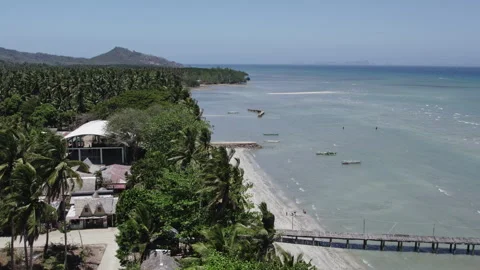 Philippines, Palawan, June 20 2024 Beach Dock in the Philippines Stock Footage 280495986