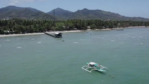 Philippines, Palawan, June 20 2024 Beach Dock in the Philippines Stock Footage 280496101