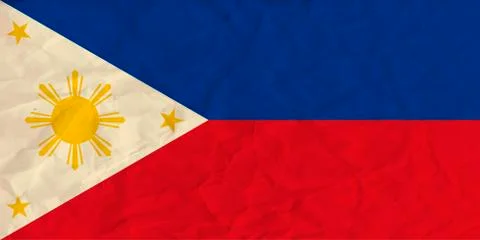 Philippines  paper flag Illustrazione stock