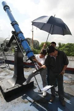 Philippines Partial Solar Eclipse - Jul 2009 Stock Photos
