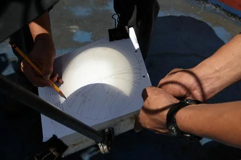Philippines Partial Solar Eclipse - Jul 2009 Stock Photos