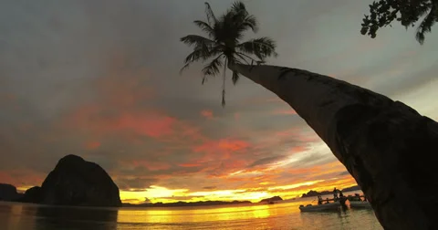 Philippines peer sunset time lapse 4k Stock Footage 35662537