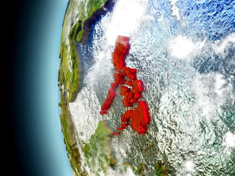 Philippines on planet Earth from space Stock Illustration