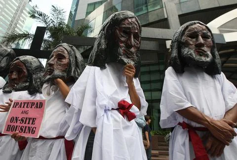 Philippines Protest Housing Programs - Apr 2012 写真素材