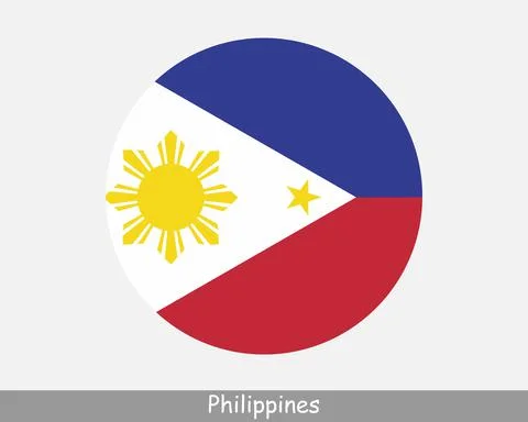 Philippines Round Flag Stock Illustration