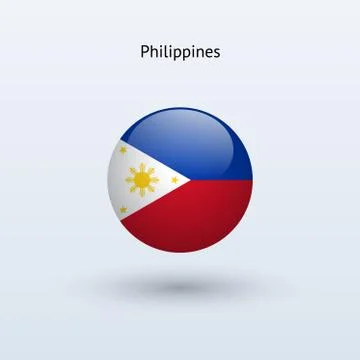 Philippines round flag. Vector illustration. Stock-Illustration