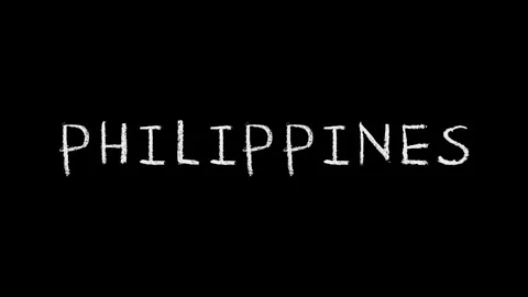 Philippines scribbled on blackboard animation Video stock 325920581