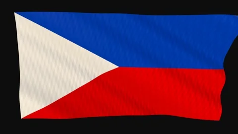 Philippines-Simple flag waving in the wind on a black background Video stock 343213780