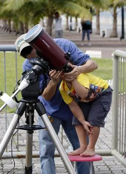 Philippines Solar Eclipse - Jul 2009 Fotos Stock