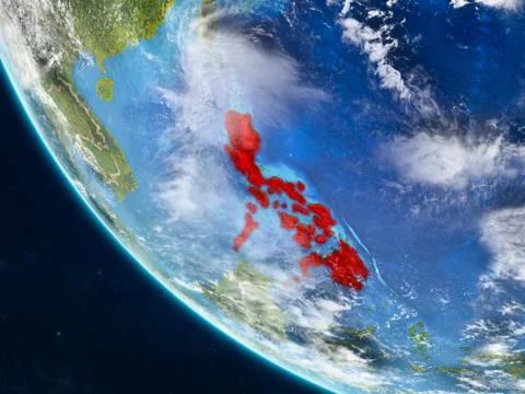 Philippines from space on Earth Illustrazione stock