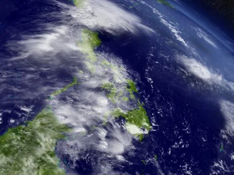 Philippines from space Illustrazione stock