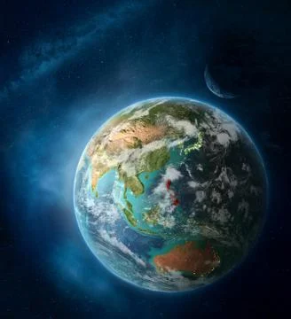 Philippines from space on planet Earth Illustrazione stock