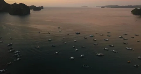 Philippines Sunset Over the Ocean (Edited) Stock Footage 87472259