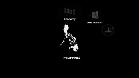 Philippines technology map with animated charts Stock Footage 340967394