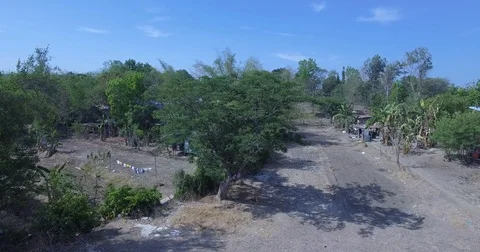 Philippines third world country side by drone 4k Stock Footage 79597234